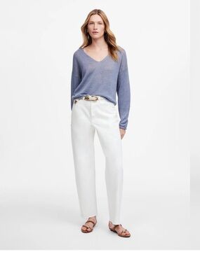 Madewell Pieced Barrel-Leg Jeans